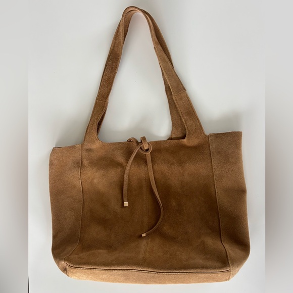 Mango Suede Medium Shopper Bag in Tan - Picture 2 of 12